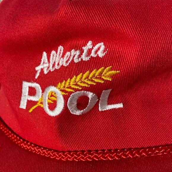 Vintage Red Alberta Grain Pool Trucker Style Hat - Picture 2 of 11